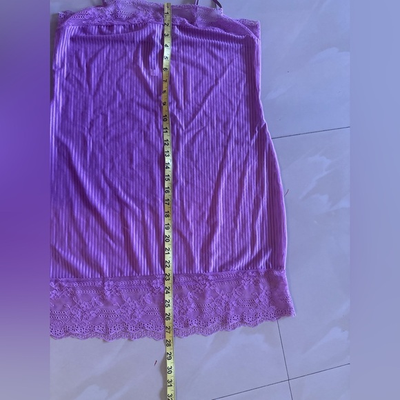 Adore Me Women’s Slip Purple Mulberry XL Jeanne Bodycon Slip New Lace Comfy - Picture 14 of 15